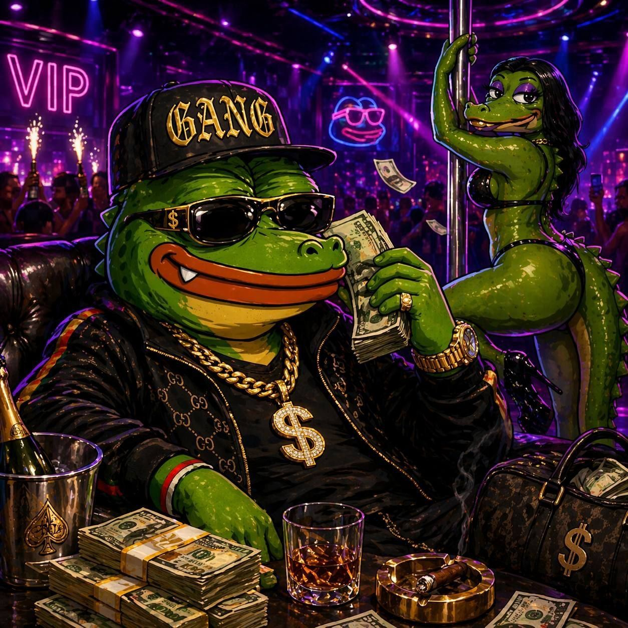 Pepe-style $CROPE hero visual for the landing page